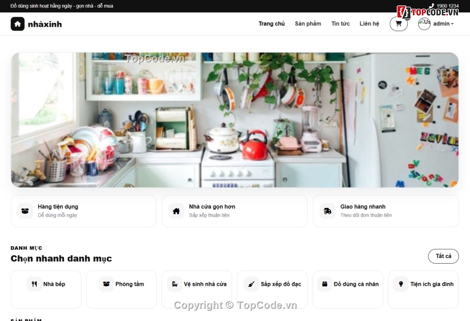 website,web bán đồ dùng,đồ án website